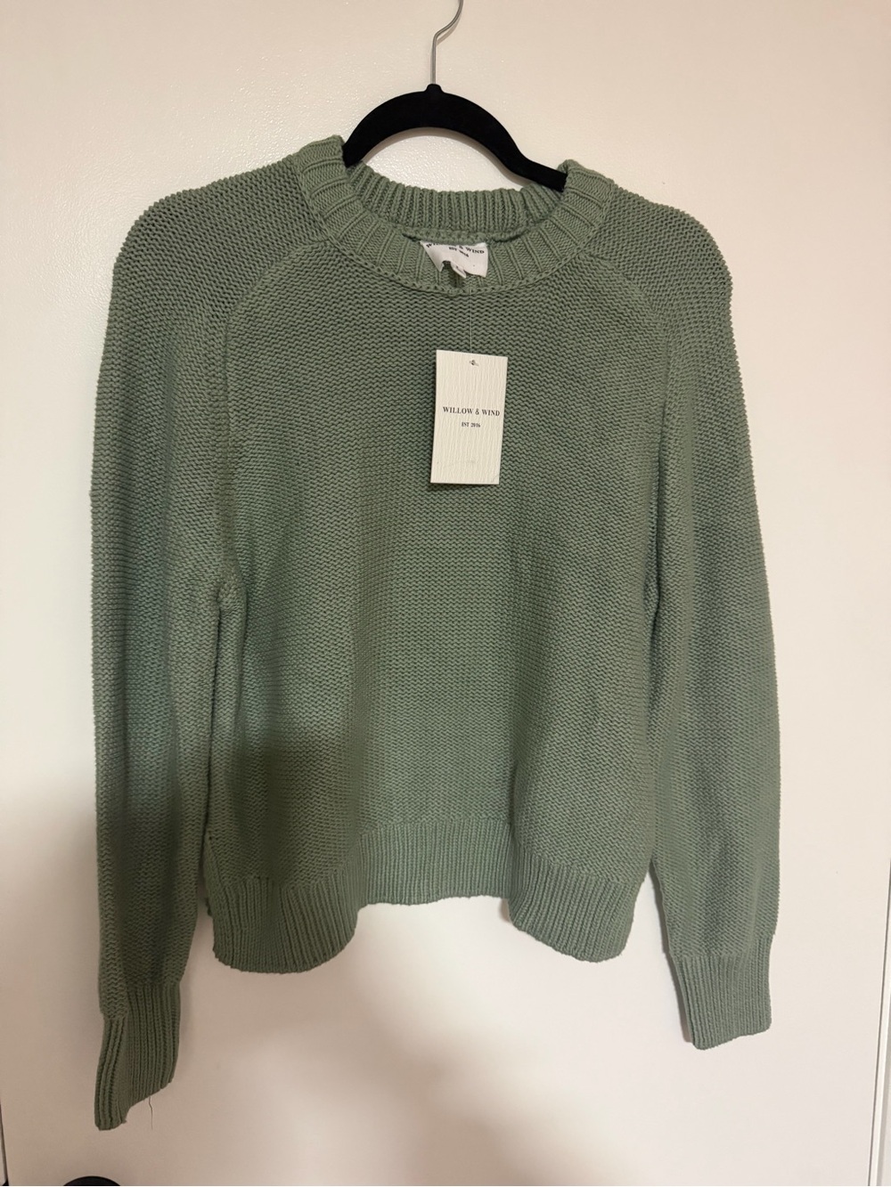 Willow & Wind Sage Green Crewneck Sweater